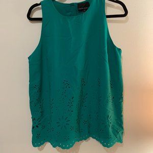 Cynthia Rowley Floral Scalloped Top